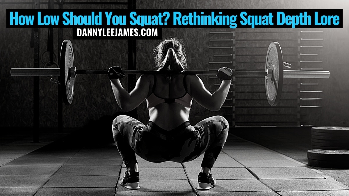 Strong woman performing a full squat depth barbell back squat
