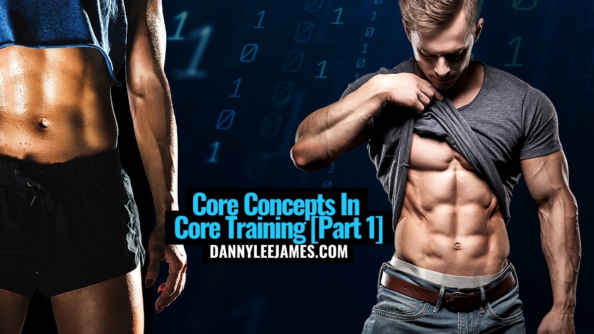 Fit man and women showing abs after core training